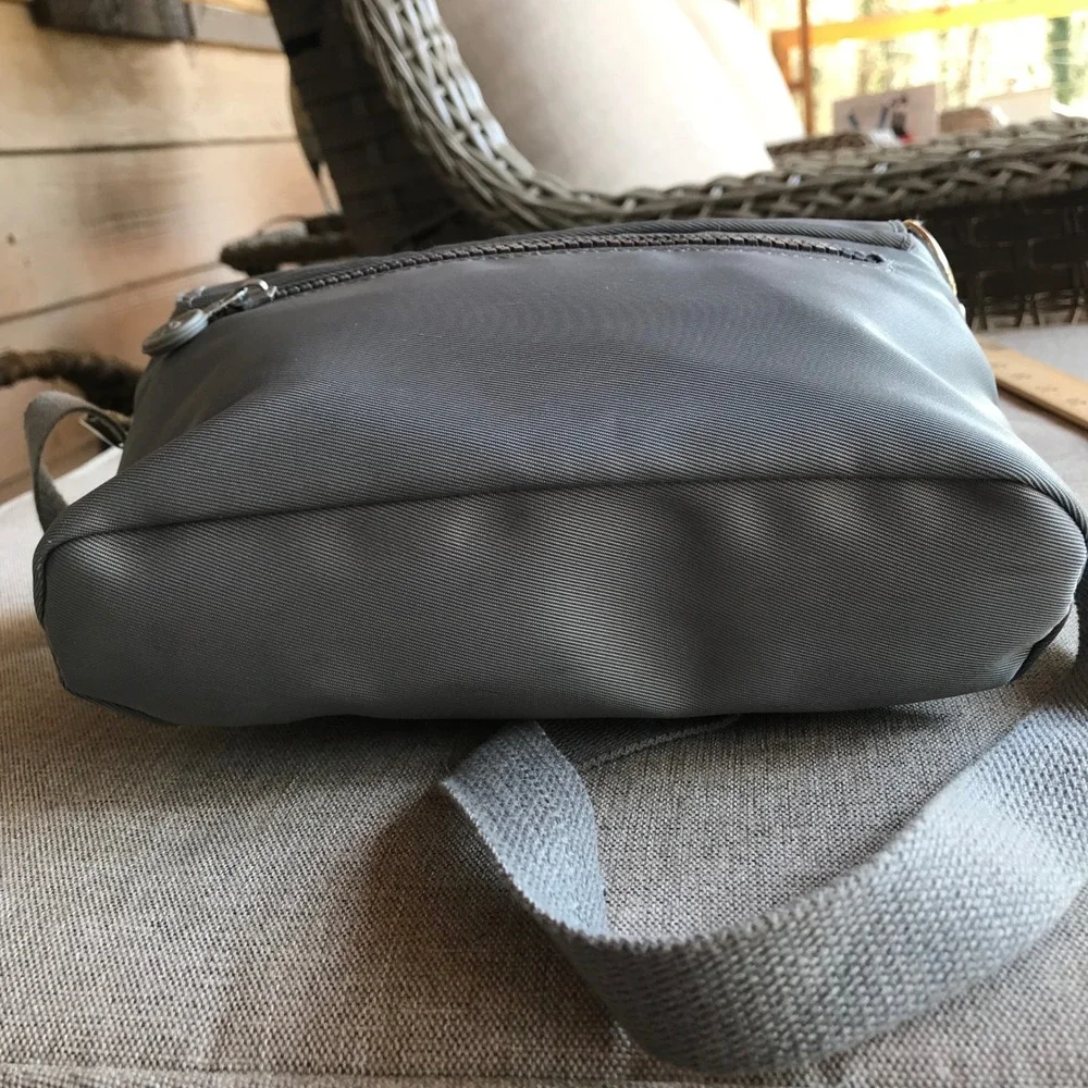 Kipling Grey Nylon Flap Crossbody Bag Small Messenger Shoulder‎ Bag